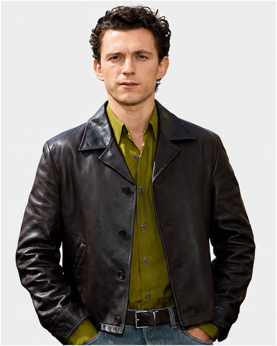 Tom-Holland-The-Odyssey-Movie-Promotion-2026-Leather-Jacket