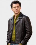 Tom Holland The Odyssey Movie Promotion 2026 Leather Jacket - Image 2